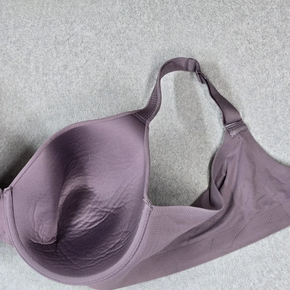 Cacique Women Bra 46DD Purple T Shirt Lightly Lined Underwired Strap Adjustable